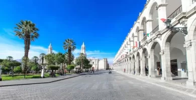 The Main Square of the white city of Arequipa