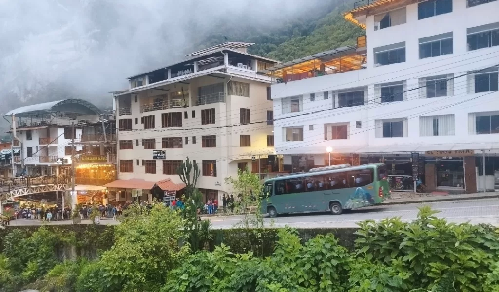 Machu Picchu bus station in Aguas Calientes