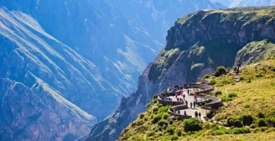 A view of the Condor lookout at Colca Canyon