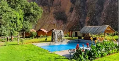 The oasis in the Colca Canyon trek located in Sangalle Arequipa