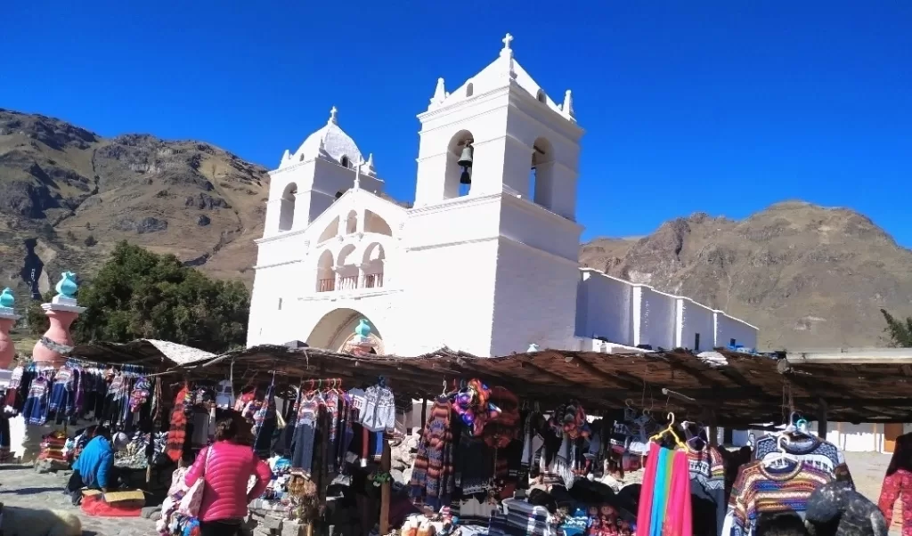 Colonial church in Colca valley Arequipa