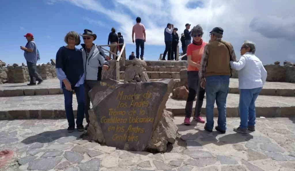 A lookout at the Patapampa Pass that offers views of the surrounding volcanoes.