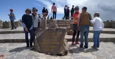 A lookout at the Patapampa Pass that offers views of the surrounding volcanoes.