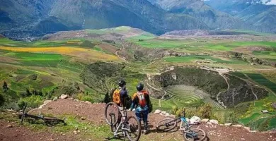 View of the Sacred Valley after cycling