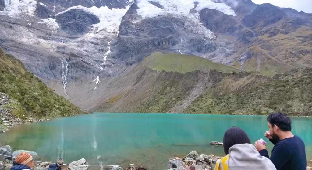 Peacefully admiring the beauty of Humantay Lake