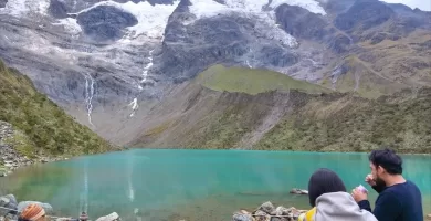 Peacefully admiring the beauty of Humantay Lake