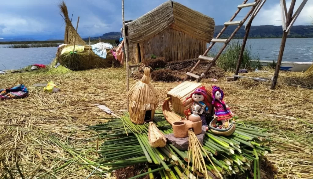 A typical reed house at Uros Islands