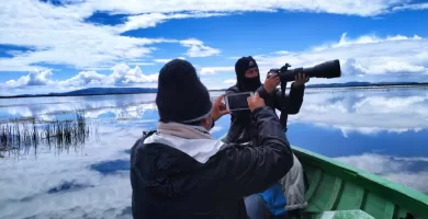 Looking for the birds in Lake Titicaca