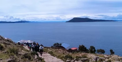 View of Amantani Island from Taquile