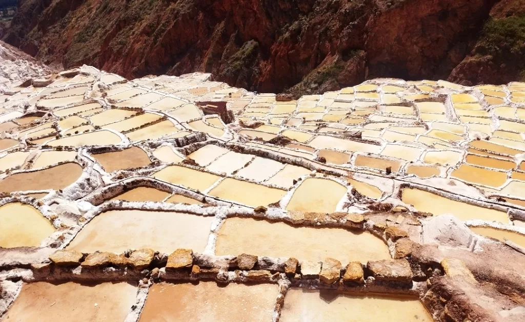 The salt mine ponds at Maras