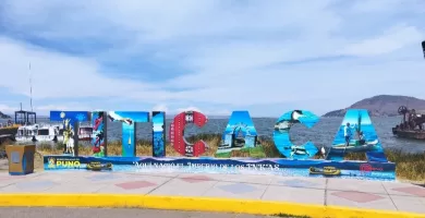 Titicaca letters in bright colors