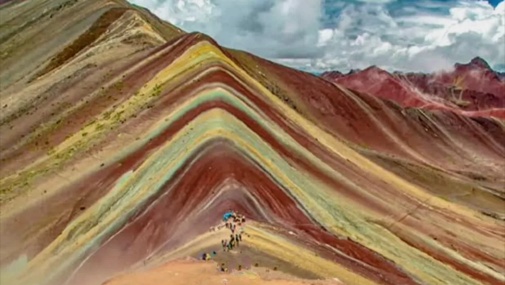 A uniquie view of the Seven Color Mountain in Cusco