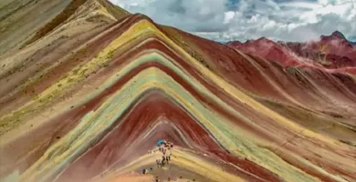 A uniquie view of the Seven Color Mountain in Cusco