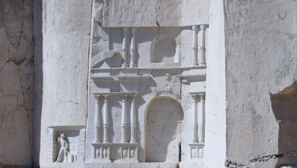 Beautiful castle Sillar carvings in Arequipa