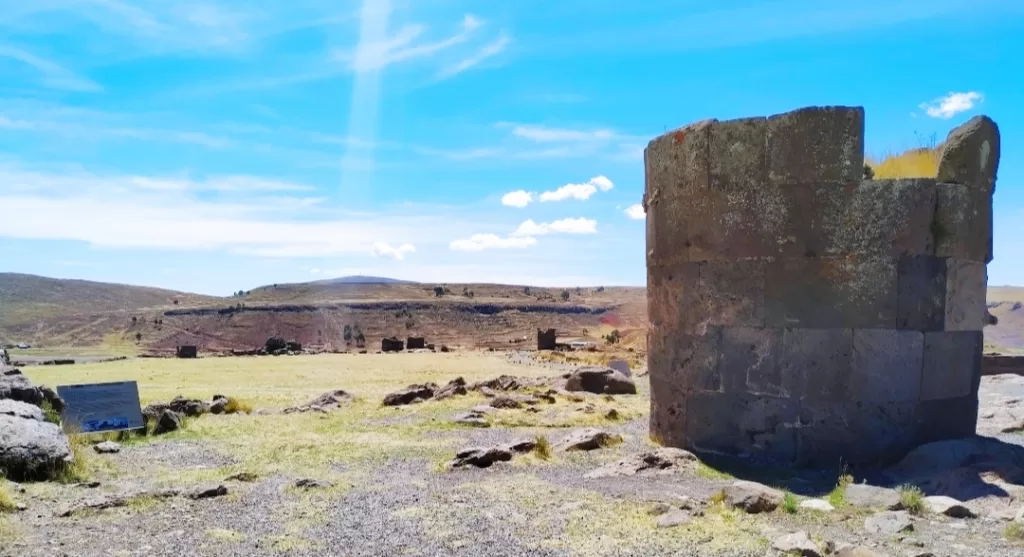 Unfinished stone tomb in Lake Titicaca