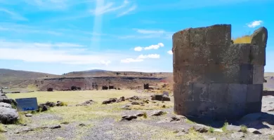 Unfinished stone tomb in Lake Titicaca