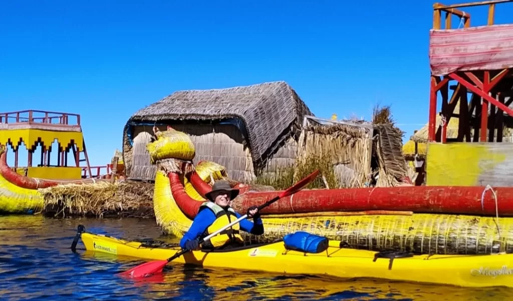 Next to the typical Uros reed raft