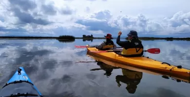 The mirror effect in Lake Titicaca