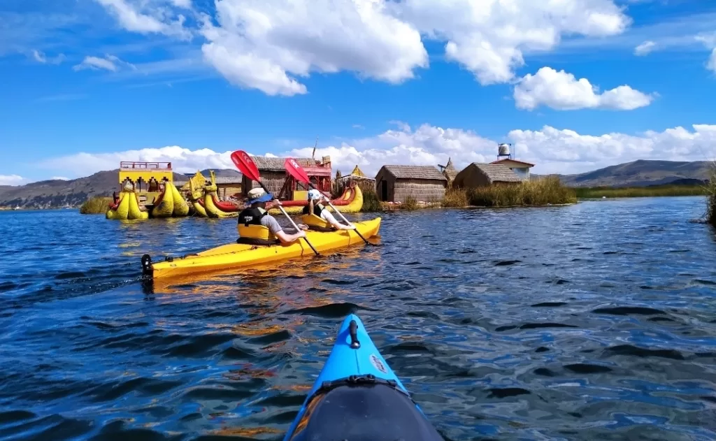 Paddling among the floating Islands