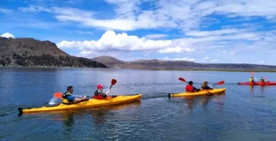 Kayaking on the highest navigable Lake in the world