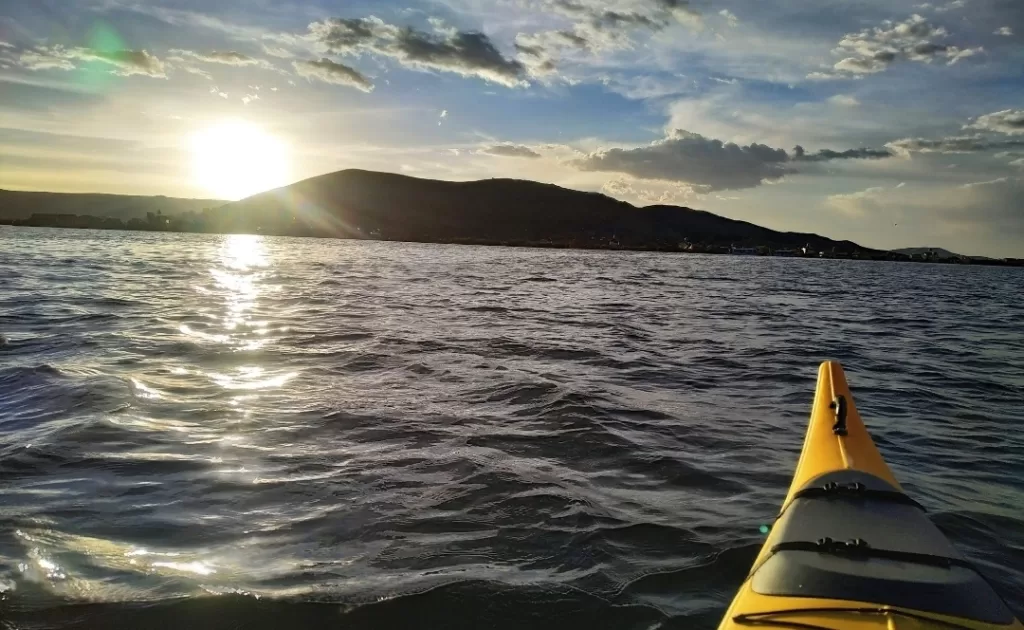 Gain stanning view of the sunset from your kayak