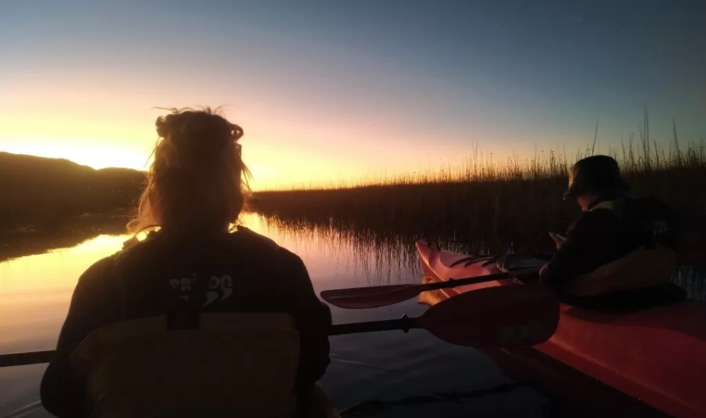 Sunset at Uros waterway