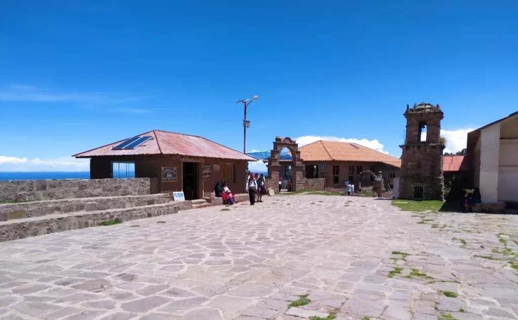 Small Main Square in Taquile Island