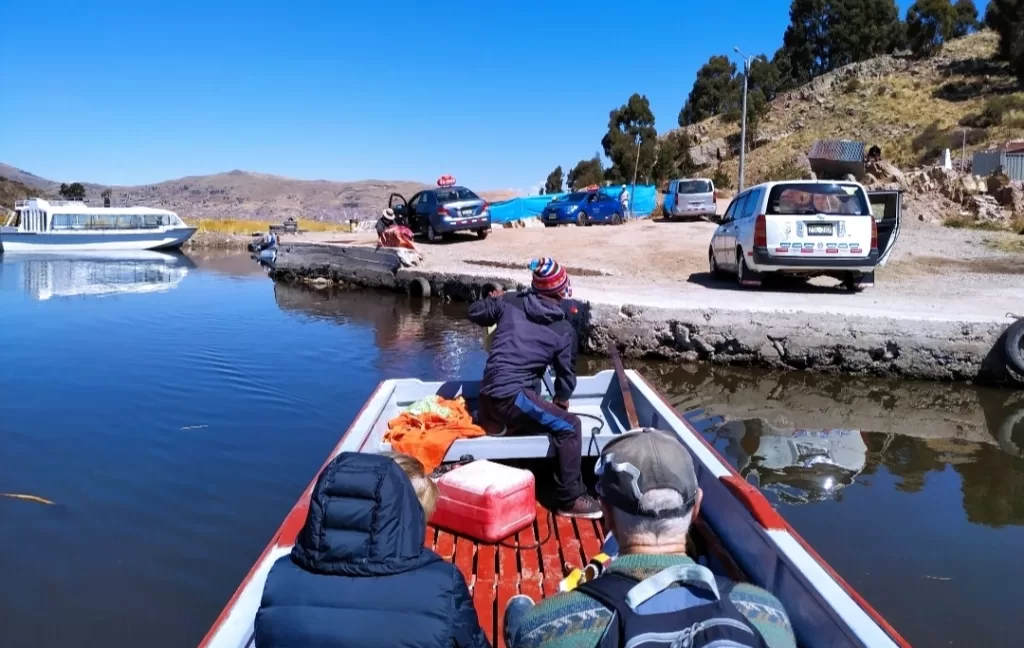 Small engine boat used for getting to the Reed Lodge