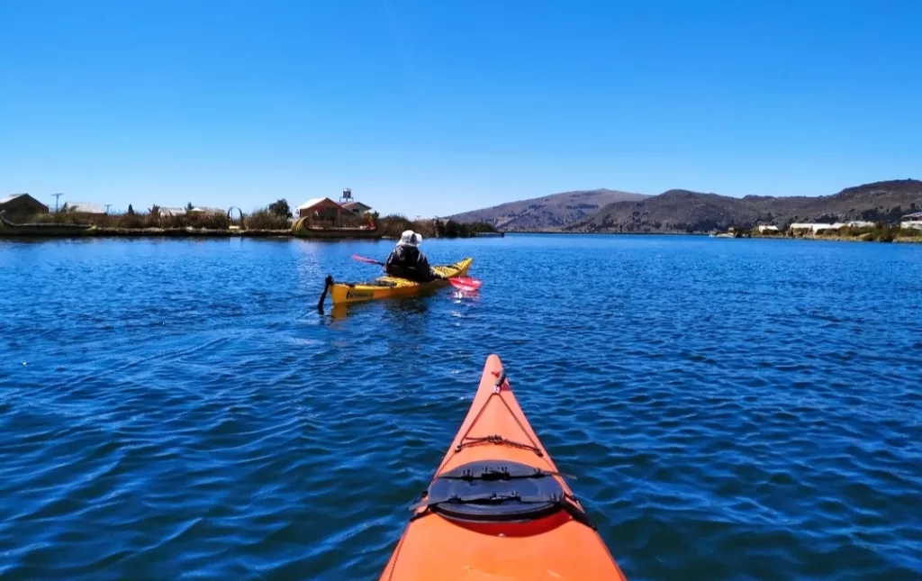 Venturing on a single kayak