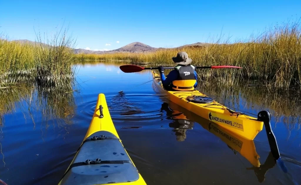 Kayaking back to Puno through a different route